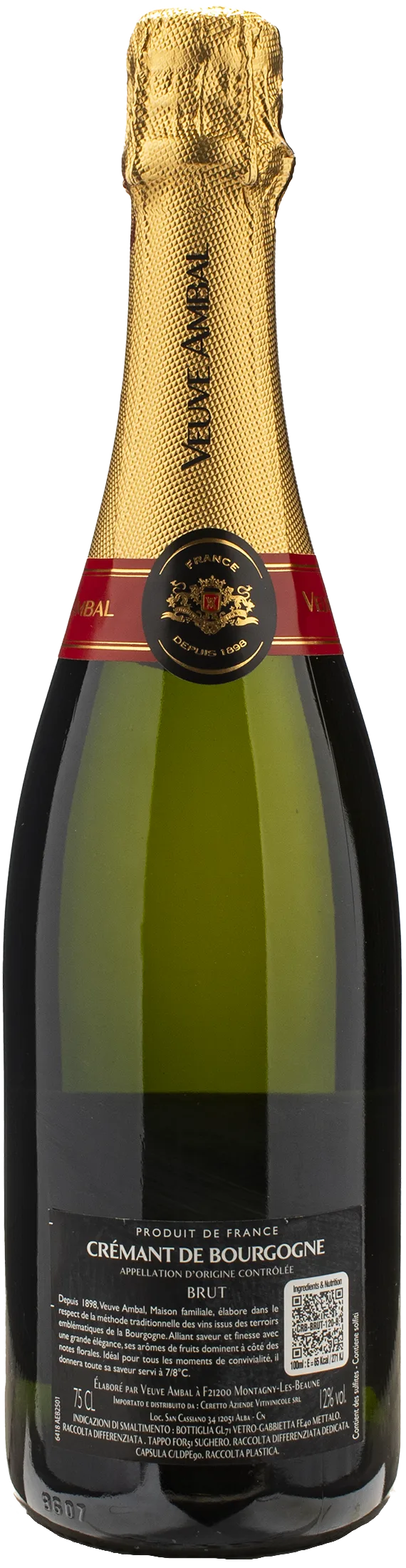 Veuve Ambal Cremant de Bourgogne Grande Cuvee Brut - Image 2