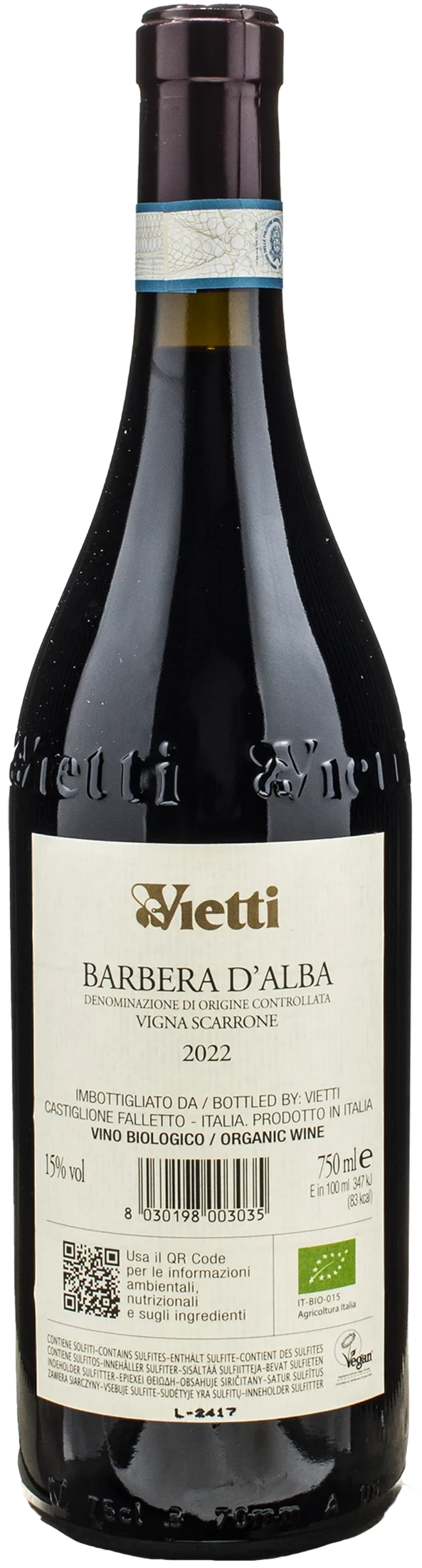 Vietti Barbera d'Alba Vigna Scarrone 2022 - Image 2
