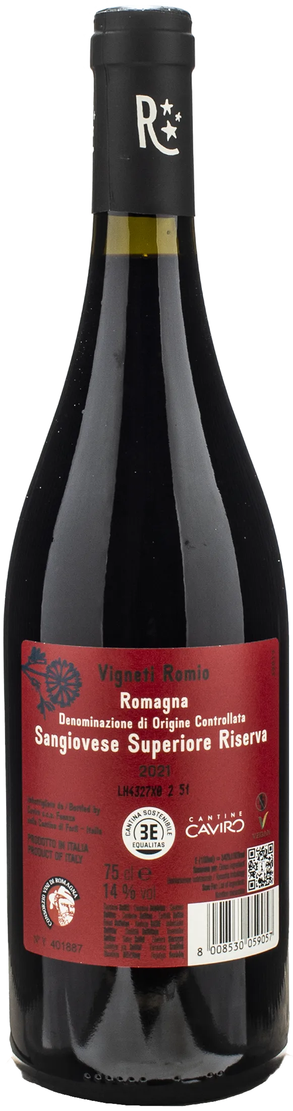 Vigneti Romio Sangiovese Superiore Riserva 2021 - Image 2