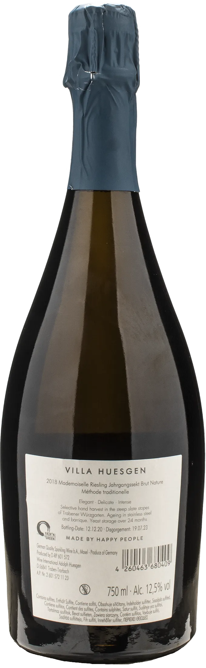Villa Huesgen Riesling Brut Methode Traditionelle Mademoiselle 2018 - Image 2