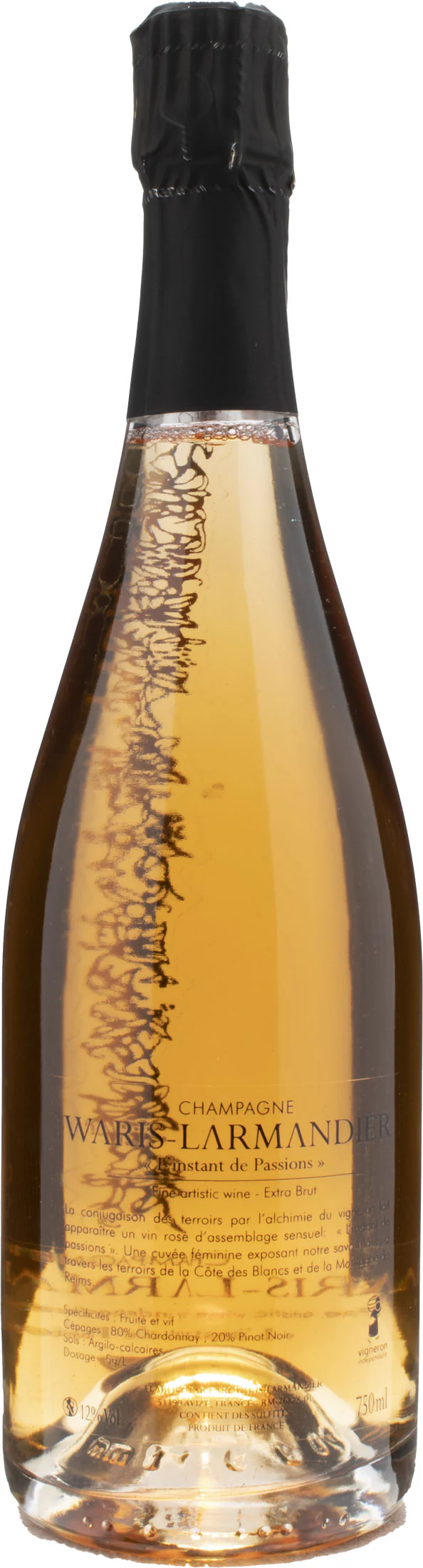 Waris Larmandier Champagne Cuvee L'instant de Passions Rosè Extra Brut - Image 2