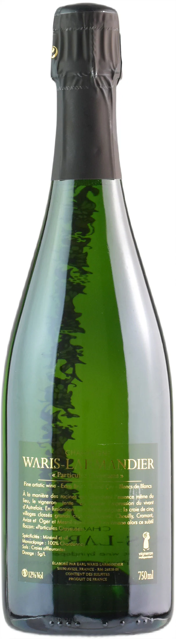Waris Larmandier Champagne Grand Cru Blanc de Blancs Particules Crayeuses Extra Brut - Image 2