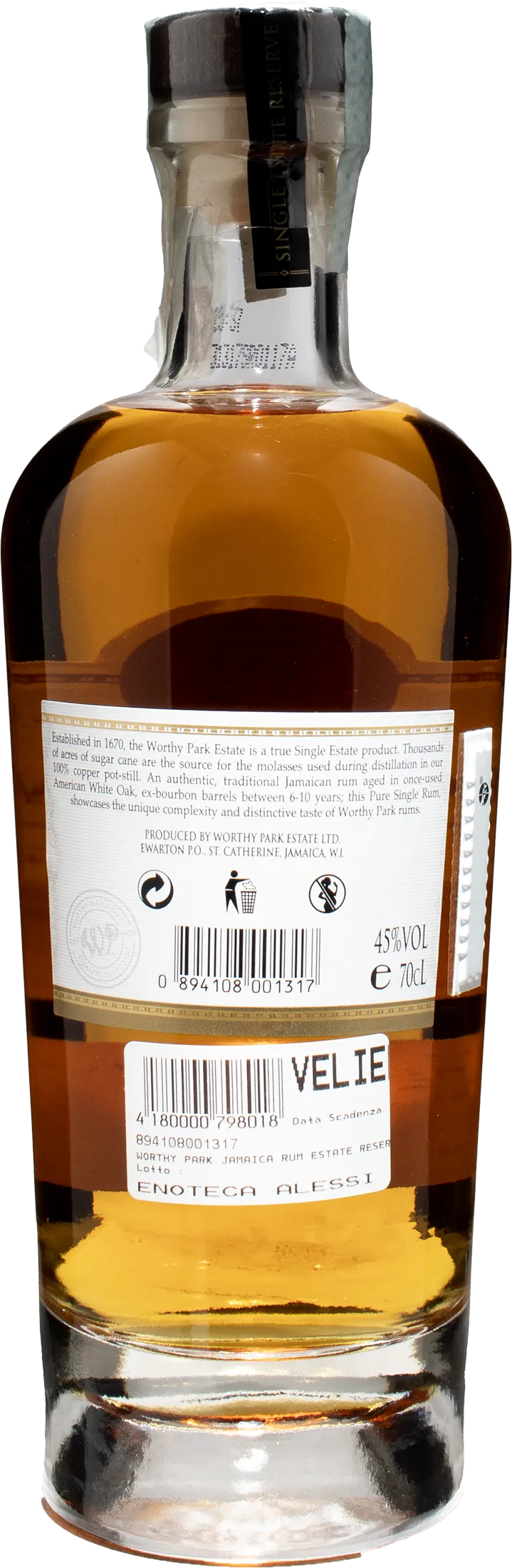Worthy Park Single Estate Reserve 0.7L - Image 2