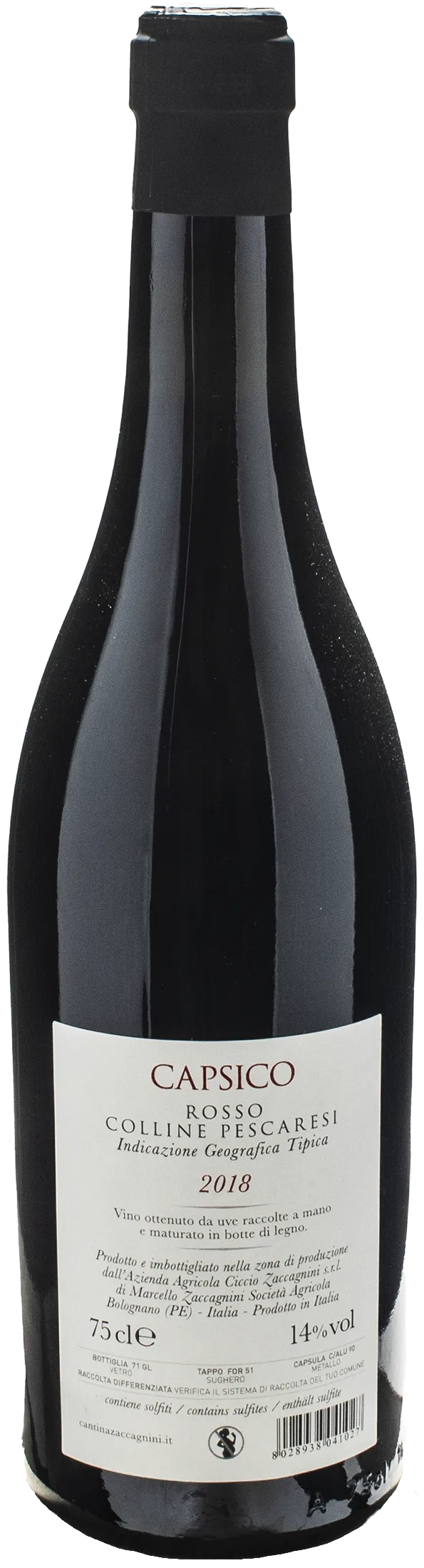 Zaccagnini Capsico Rosso 2018 - Image 2
