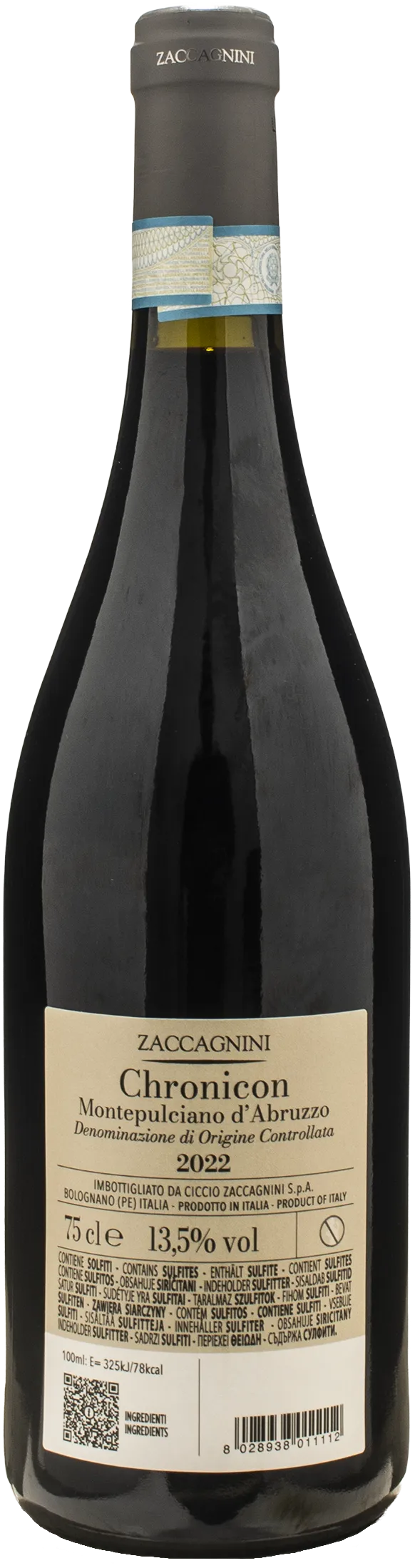 Zaccagnini Montepulciano d'Abruzzo Chronicon 2022 - Image 2