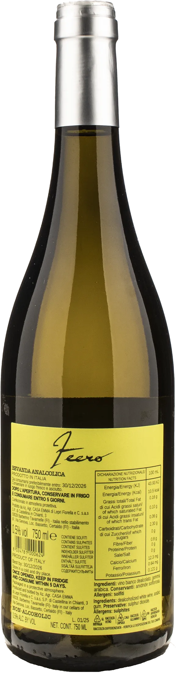 Zeero Bianco Sugar Free Zero Alcol - Image 2